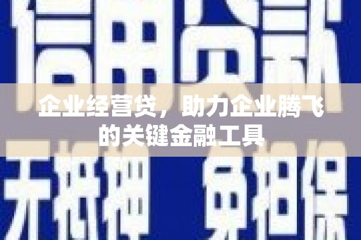 成县企业经营贷，助力企业腾飞的关键金融工具