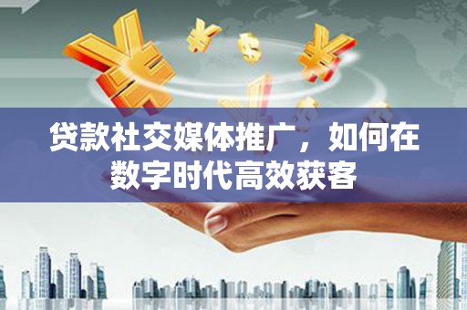 阿里贷款社交媒体推广，如何在数字时代高效获客