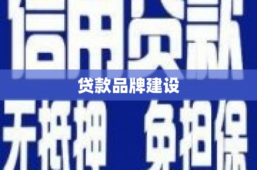 南华贷款品牌建设
