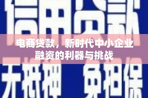 即墨电商贷款，新时代中小企业融资的利器与挑战