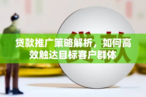 全州贷款推广策略解析，如何高效触达目标客户群体
