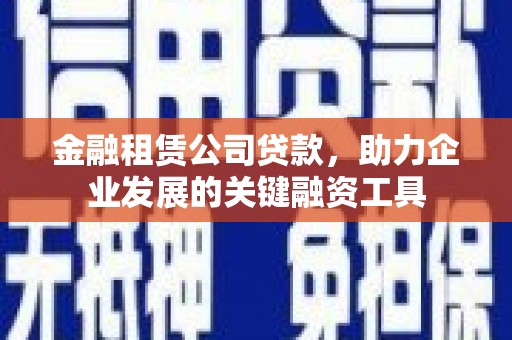 龙口金融租赁公司贷款，助力企业发展的关键融资工具