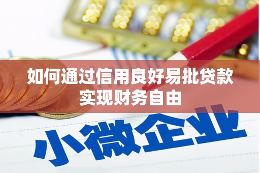 伊春如何通过信用良好易批贷款实现财务自由