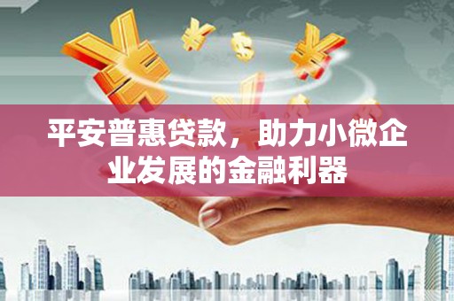龙游平安普惠贷款，助力小微企业发展的金融利器