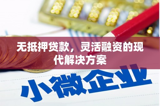 颍上无抵押贷款，灵活融资的现代解决方案