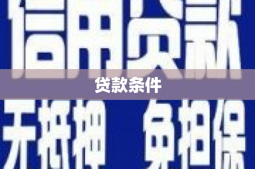 阿莲贷款条件